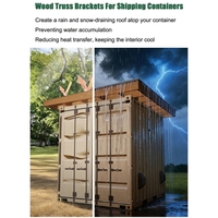Kit de supports de toit pour conteneurs maritimes en acier, supports de charpente en bois pour la modification des conteneurs maritimes