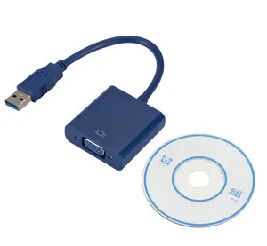 1920*1080P ABS USB3.0 to VGA Adapter Full HD Video Converter for Projector USB to VGA with or without Drive