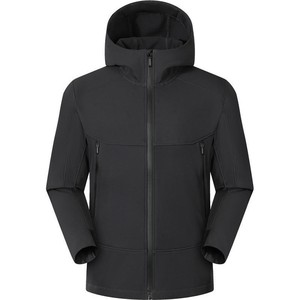 Solid Color Softshell Hooded <b>Windbreaker</b> Jacket Unisex Outdoor Wear Windproof Travel Road Trip Workwear Event Clothing - Product Image 4