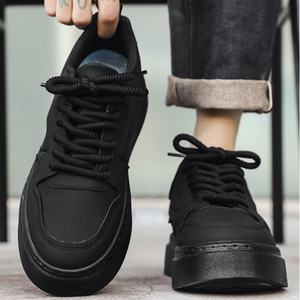 Men's Vulcanized <b>Shoes</b> with Simple Solid Color Design Classic Series Brand Four Seasons Flat <b>Round</b>-<b>toe</b> Walking <b>Shoes</b> - Product Image 5