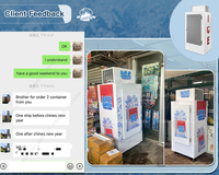 Congélateur de présentation de glace d'extérieur en vente chaude d'usine, porte vitrée, machine de conservation de glace ensachée, bac de stockage de glace, congélateur