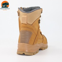 Offre Spéciale-Rocky Buffalo SBP Botte de travail de sécurité à la cheville en cuir véritable de haute qualité avec fermeture éclair