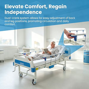 Lit médicalisé pliable avec panneau ABS uni, barrière de protection réglable manuellement, pour patients hospitalisés, avec <span class=keywords><strong>pot</strong></span> de nuit intégré - Product Image 6