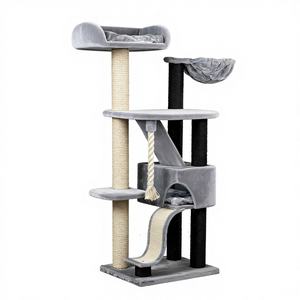 YOUME Grande tour d'ameublement pour animaux de compagnie, design classique OEM ODM, <span class=keywords><strong>avec</strong></span> hamac et poteaux en sisal pour chats de grande race comme le Maine Coon, Kratzbaum - Product Image 1