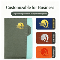 Carnet de notes d'affaires personnalisé avec logo, couverture rigide en PU, 100 feuilles, multicolore, avec emplacement pour stylo, gaufrage, marquage à chaud, gravure, bloc-notes d'entreprise