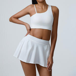 Nuovo Design alto elastico Tennis Set per Fitness donna abbigliamento sportivo reggiseno e gonne Non regolabili - Product Image 1