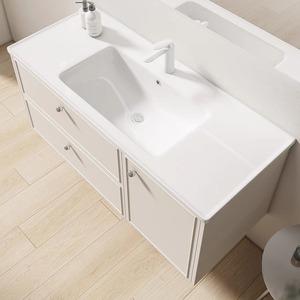 Bathroom cabinet French ceramic integrated basin <b>mirror</b> cabinet hand wash basin wash <b>table</b> bathroom cabinet - Product Image 4