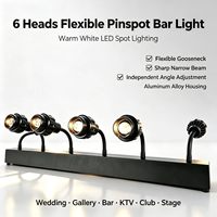 6 Focos LED de 10w Blanco Cálido, DMX512, Luces de Escenario, Luces para DJ, Luces de Discoteca, Luces para Fiestas, Equipos de Iluminación para Eventos de Hotel