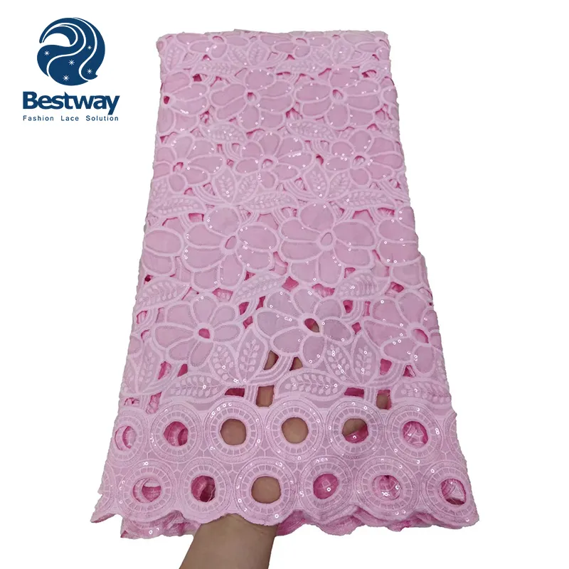 Bestway-tela de encaje, cordón Soluble en agua, rosa, africano, para boda