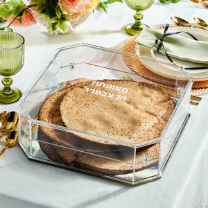 علبة Matzah بإغلاق مغناطيسي <span class=keywords><strong>2</strong></span> في 1 تحافظ على Matzos علبة صينية عيد الفصح الطازجة غطاء أكريليك - Product Image 4