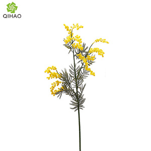 Flores Artificiales de Acacia Qihao, Amarillas, 87 cm, Plástico, Decoración para el Hogar, Primavera - Product Image 5