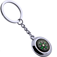 Porte-clés de voiture en métal Offre Spéciale Cadeaux promotionnels portables Porte-clés boussole Porte-clés boussole en métal