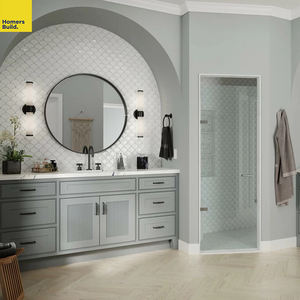 108 אינץ rta קלאסי וילה מאסטר חדר השינה היהירות מוצק עיצוב שייקר כיור ארונות בסיס קוורץ אבן משטח הברז-דיקט - Product Image 4