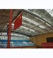Structure de toit en acier préfabriqué pour stade et bâtiment de sport à grande portée, personnalisable