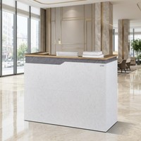 Comptoir de service moderne pour le commerce de détail, bureau de réception multifonctionnel, caisse stable à capacité de charge élevée, bureau d'accueil pratique en marbre