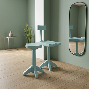 Taburete Giratorio de Madera con Base de Madera Natural, Ecológico, Compacto, para Hogar, Cocina, Bar, Cafetería, Dormitorio, Interior Rústico - Product Image 3