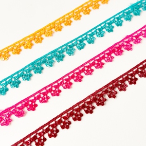 Hàng Bán Trực Tiếp Từ Nhà Máy Có Thể Tùy Chỉnh Trang Trí Ren Đính Kim Sa Viền Vải Phong Cách Mới - Product Image 2