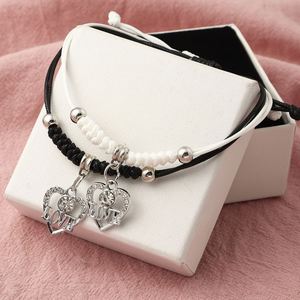 2 Pcs/set Love Heart Magnet Attract Bracelet for <b>Men</b> Women Love Pendent Couple Rope Chain Bracelets Valentine's Day Gift - Product Image 6