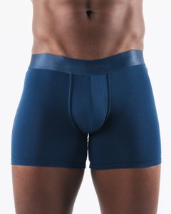 <b>Mens</b> Plus Size Spandex <b>Bamboo</b> Fiber <b>Boxer</b> Briefs Anti Static Breathable Knitted Fabric Solid Pattern Classic Rise Waist Logo Top - Product Image 1
