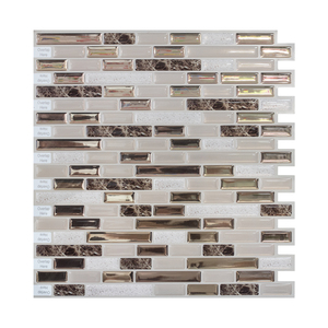12x12 Rose Gold Stainless Steel <strong>Stick</strong> <strong>and</strong> <strong>Peel</strong> Tile <strong>Wall</strong> <strong>Paper</strong> 3d Home Decoration - Product Image 4