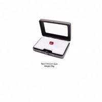 Boîte de présentation durable en acier inoxydable pour pierres précieuses, organisateur de bijoux en acier tungstène noir avec inserts en mousse pour pierres brutes