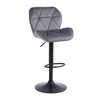 Chaise de bar en velours moderne de luxe personnalisable directement en usine pour la maison, l'hôtel ou la salle à manger.