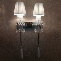 En stock livraison rapide lampe d'intérieur de haute qualité à la française applique murale en cristal K9 applique murale décorative de luxe en cristal chromé
