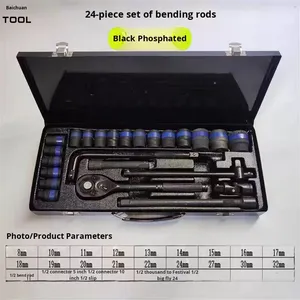 Juego de Herramientas de Mantenimiento para Automóviles de 24 Piezas, Acero al Carbono, Marca ODM, Llaves Combinadas, Garantía de 1 Año, Modelo XW-24pcs Combinat - Product Image 4