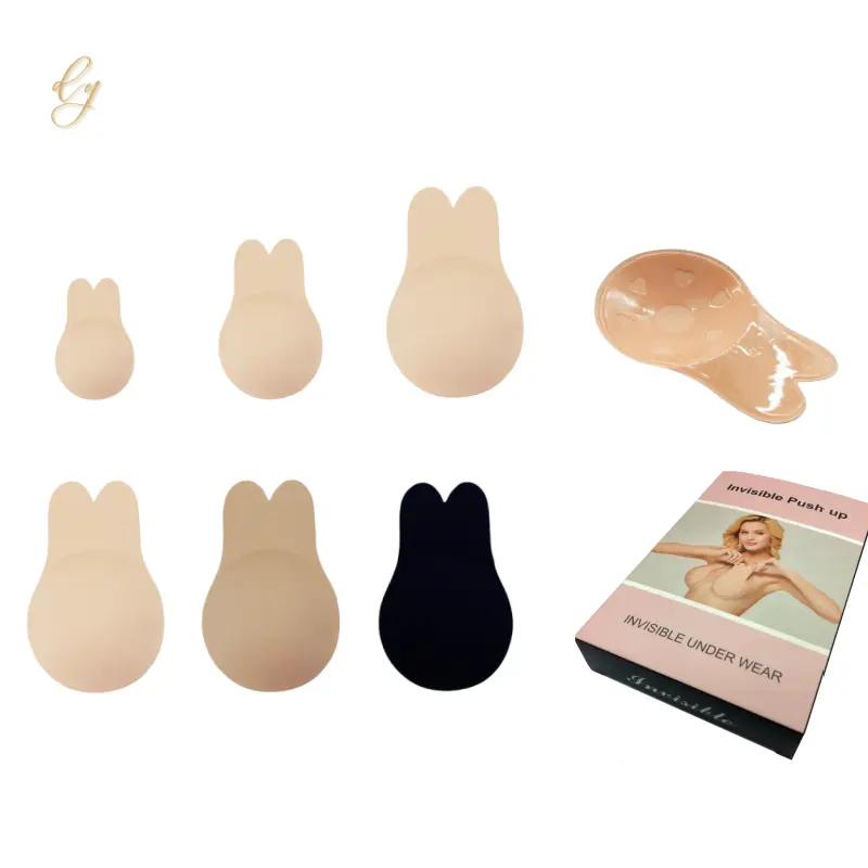 Vô hình boob đẩy lên quây không gây dị ứng Breathable thỏ cup backless Gel nâng ngực dính áo ngực cho phụ nữ