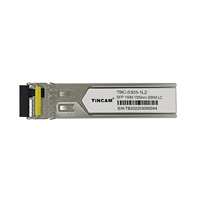 Modul Optik SFP TINCAM Factory 155Mbps Berkualitas Tinggi 1310nm 2km MM SM Simplex Dual-fiber Transceiver Konektor LC CE ROHS FCC
