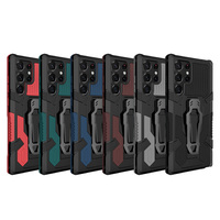 Armure Ceinture Clip Stand Case pour Samsung Galaxy S25 S24 S23 S22 S21 S20 Ultra S25 + Plus S23 S21 S20 FE Housse De Protection Antichoc