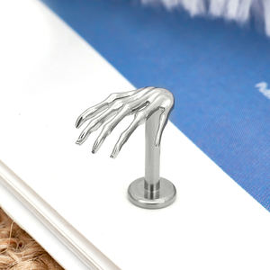 G23 Titanium Body Piercing Jewelry 16G Labret Lip Studs Monster Hand Style Tragus Helix Daith Cartilage EarringPiercing Jewelry - Product Image 6