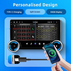Đầu CD xe hơi 10.1 inch, màn hình cảm ứng 2K, hỗ trợ CarPlay không dây, Android Auto, <span class=keywords><strong>Bluetooth</strong></span>, GPS, WiFi, DSP, điều khiển trên vô lăng - Product Image 5