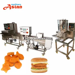 Processing Line Nuggets Patty Forming Machine Round Cutlets Making Machine Burger Pie Making Machine Line