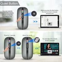 M113 Mouse bisu tanpa suara, Mouse tipe-c Mode ganda nirkabel BT kompatibel USB 2.4G 2600DPI untuk PC Laptop