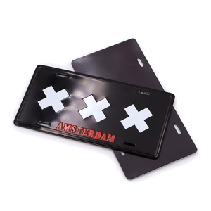 Aimants de réfrigérateur personnalisés en métal gaufré, étanches, avec numéros de plaques d'immatriculation des villes américaines et européennes - Product Image 2