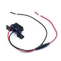 Câble OBD noir et rouge, adaptateur de charge OBDII 16 broches avec fusible pour alimentation GPS, câble OBDII depuis la batterie du véhicule, 40 cm