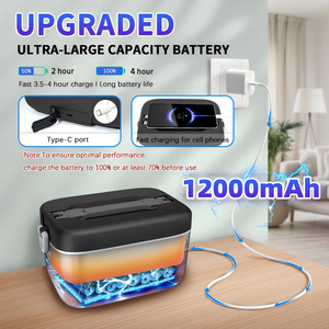 Lonchera Eléctrica Recargable de Gran Capacidad, 5 Modos de Calentamiento, con Bolsa Aislante, Cuchara y Tenedor para el Trabajo, Viajes y Campamento - Product Image 3