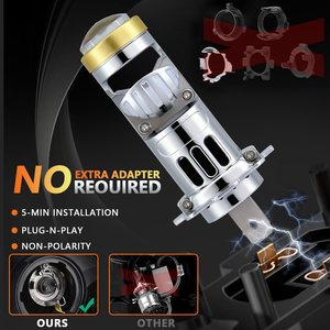 Mini Lente Canbus para Faros Delanteros de Coche, Bombilla LED Y9MT Plug-Play, Doble Haz H4 12V, Ajuste Universal, 40W 6000K 6000 Lúmenes - Product Image 4