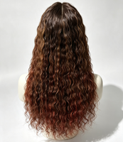 Perruques Lace Front HD transparentes en cheveux humains, couleur Ombré Bourgogne, haute densité, cheveux humains bruts originaux, en stock usine