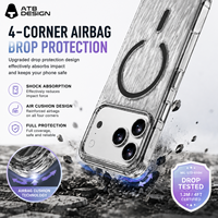 Étui de téléphone brillant ATB OEM ODM pour iPhone 18 Pro Max, coque de téléphone semi-transparente ondulée, TPU PC, antichoc, magnétique