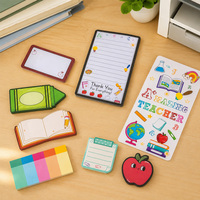 Set de Notas Adhesivas de Agradecimiento para Maestros, Bloc de Notas con Dibujos Animados, Regalo de Agradecimiento, Papelería Escolar, Bloc de Notas Kawaii, Marcador para Niños