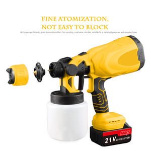 Pistola de pulverización de iones de litio de 21V con batería, pulverizador de pintura de alta presión con capacidad de 1 litro para uso en jardín y hogar. - Product Image 5