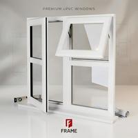 Fenêtre Moderne Blanche en Vinyle avec Combinaison de Vitrage et Volet, Verre Trempé Transparent pour Bâtiment Résidentiel Contemporain