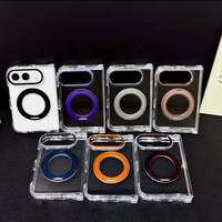 Coque de téléphone en TPU pour iPhone Duo PC avec support rotatif à 360°, protection antichoc de 2 mm, coque arrière pour iPhone Fold