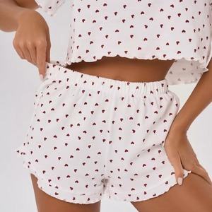 Pigiama Corto <span class=keywords><strong>Sexy</strong></span> con Stampa Love Primavera 2026, Morbido e Traspirante per Donna - Product Image 3