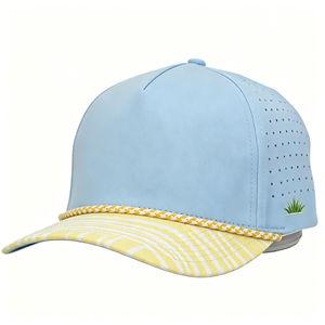 Nouvelle Casquette de Baseball Sportive en Polyester Imperméable à 5 Panneaux avec Logo Personnalisé en PVC et Cordon, Idéale pour le Golf - Product Image 4