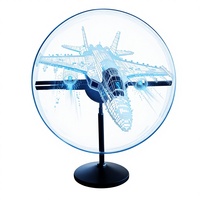 Projecteur holographique 30 cm, commande par application, luminosité 1200 cd/m², garantie 1 an, utilisation intérieure, publicité, éducation, 256 LED, OEM