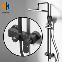 Ensemble de douche pour salle de bain, robinet de douche à 3 fonctions, jet de pluie, chaud et froid, système de douche pour salle de bain