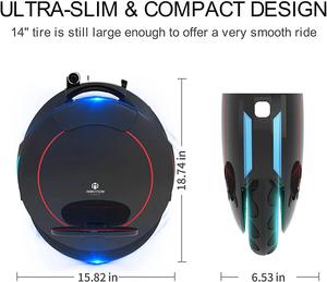 ยูนิไซเคิลล้อเดียวขนาดใหญ่ 72V 550W ยางหนา 14 นิ้ว สกู๊ตเตอร์ทรงตัวอัตโนมัติสำหรับผู้ใหญ่ มีขายแล้ว - Product Image 1